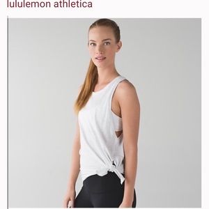 **SOLD** Lululemon White Side Tank Top size 4